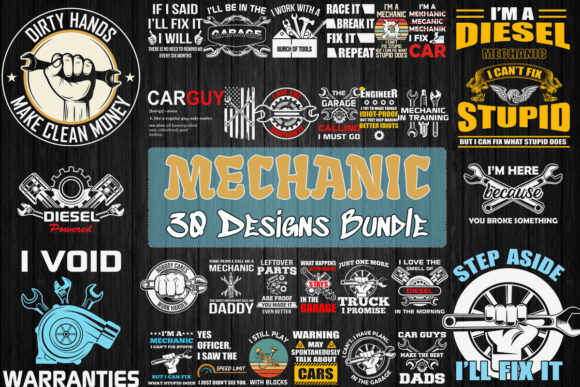 Mechanic Bundle SVG 30 Designs Review