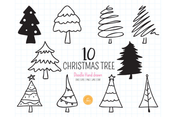 Review: Christmas Tree Ornaments, Hand Drawn SVG for Embroidery