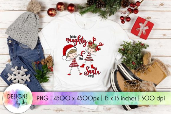 Review: Funny Christmas Print Lets Be Naughty