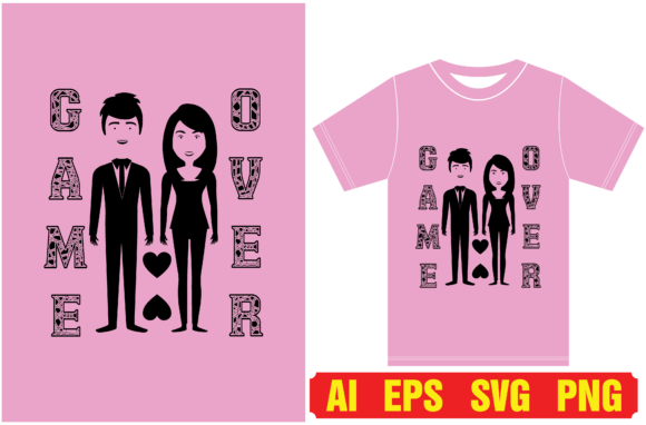 Review: Game Over Lovers T-shirt Design for Embroidery