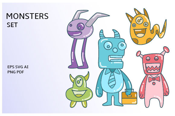 Reviewing the Doodle and Funny Monster Characters Set