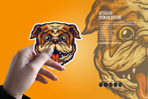 Reviewing the Funny Pug Head Mascot SVG for Stitching